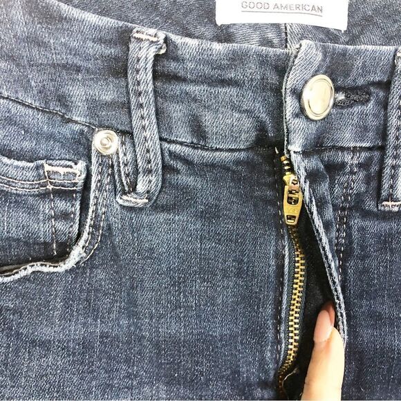 GOOD AMERICAN | Good Legs Crop Dark Wash Blue260 Skinny Jeans Women’s Size 0/25 - Picture 5 of 11
